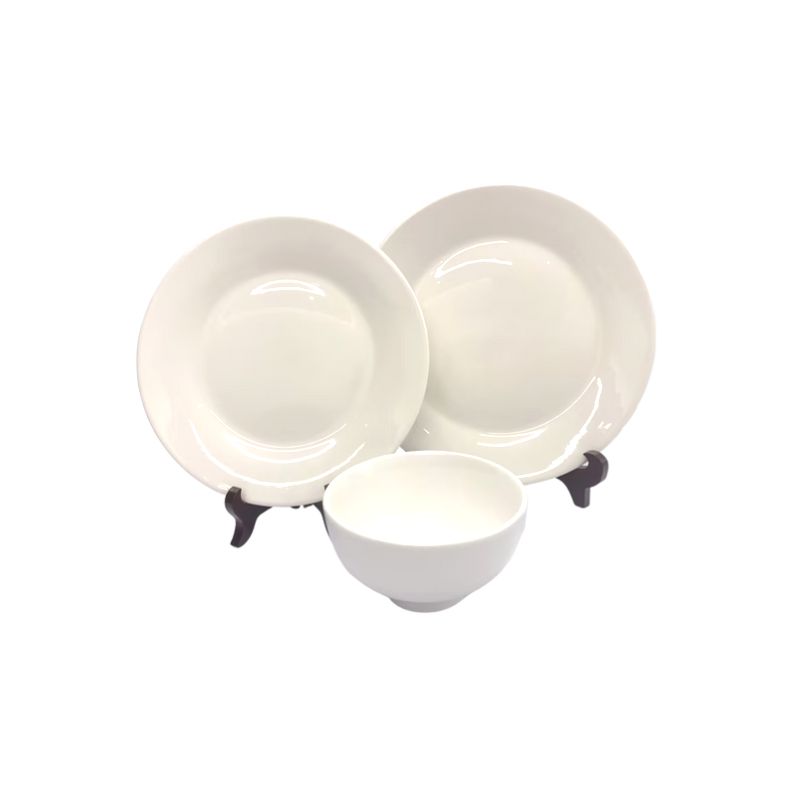 Sharpdawson Household Ceramic Tableware Set of 12 PCS for 4 People