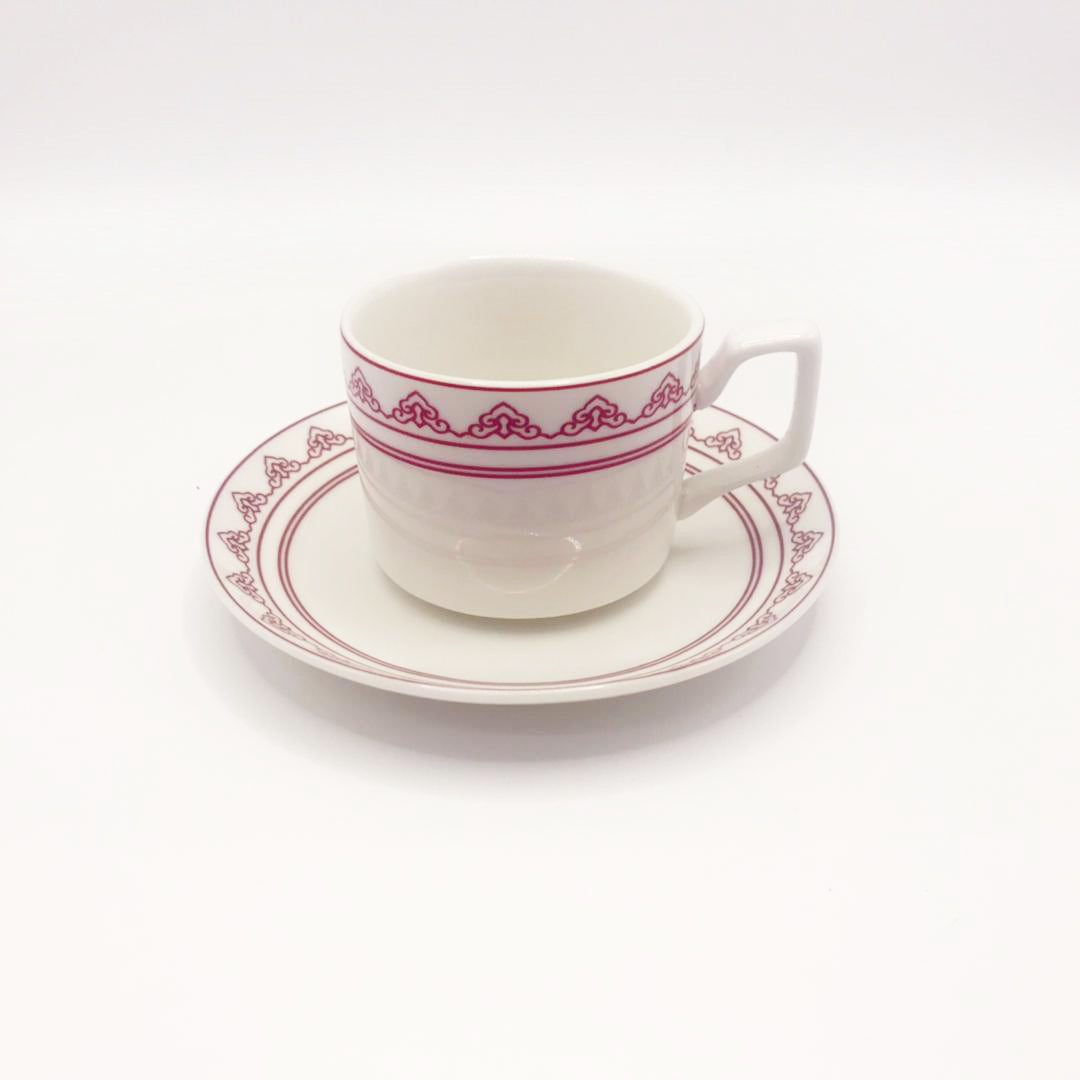 Red striped new bone china cups and saucers ceramic cup coffee cup set