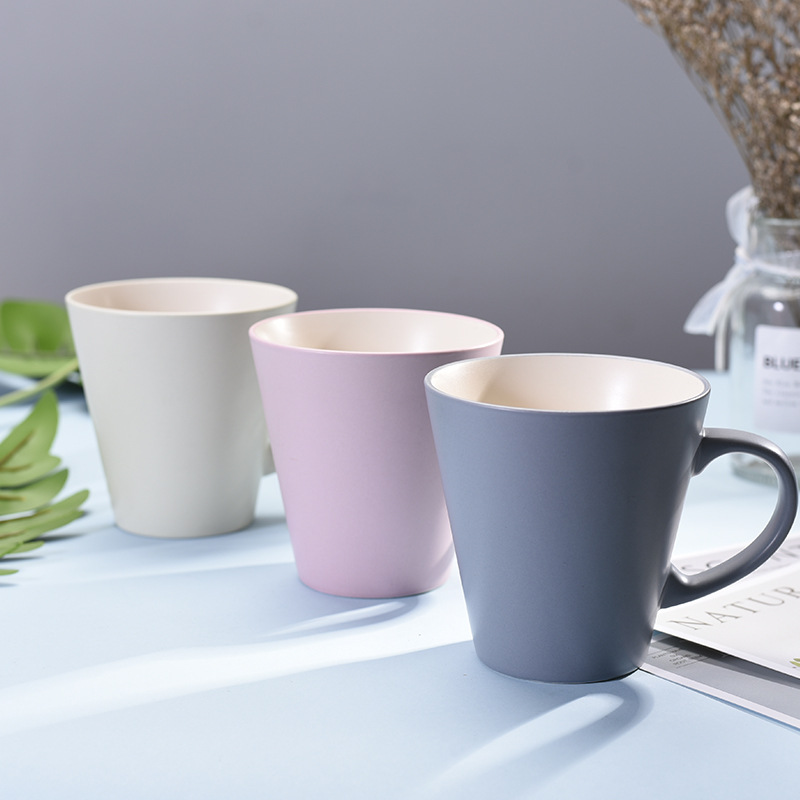 370ml frosted matte simple ceramic mug water glass milk cup