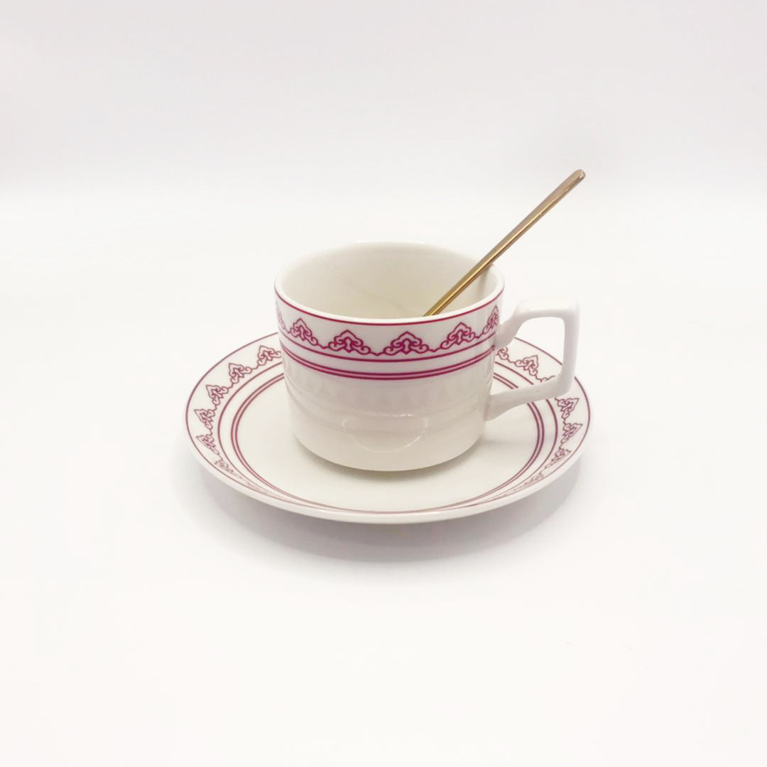 Red striped new bone china cups and saucers ceramic cup coffee cup set