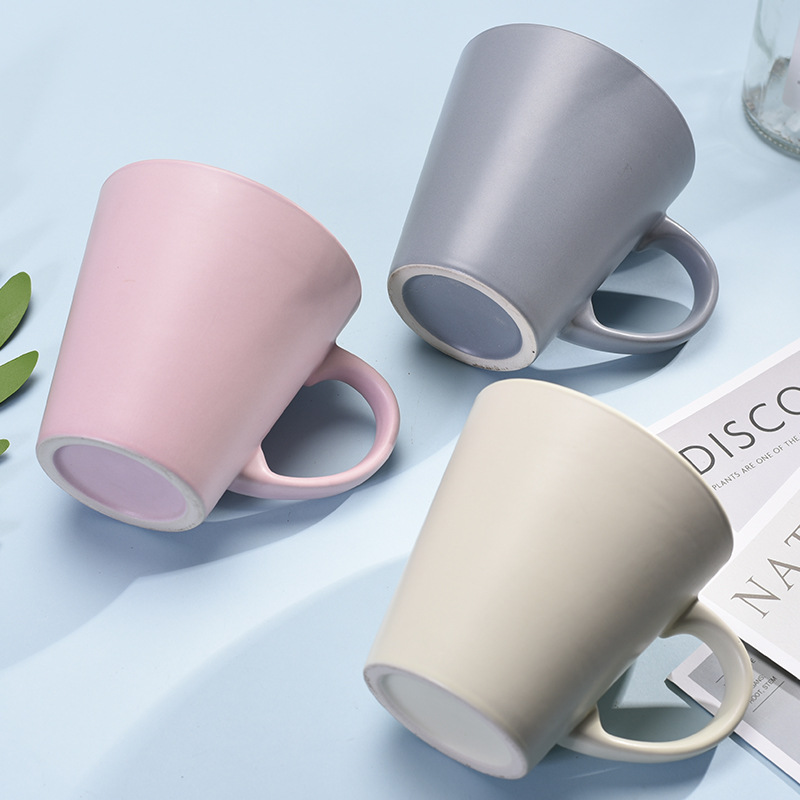 370ml frosted matte simple ceramic mug water glass milk cup