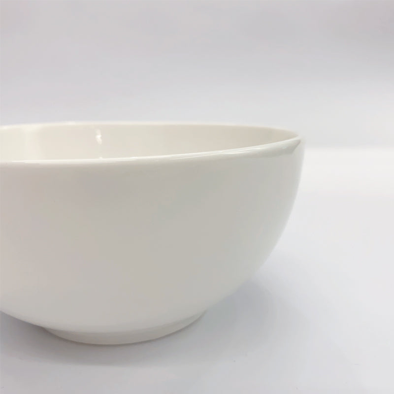 White New Bone China 5.5"6" Korean Bowl Salad Bowl Grain Bowl Soup Bowl