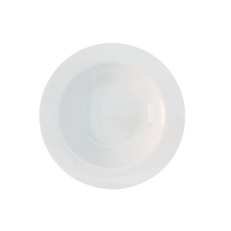9 Inch European Flat Side Soup Plate Salad Plate New Bone China 6-Pack